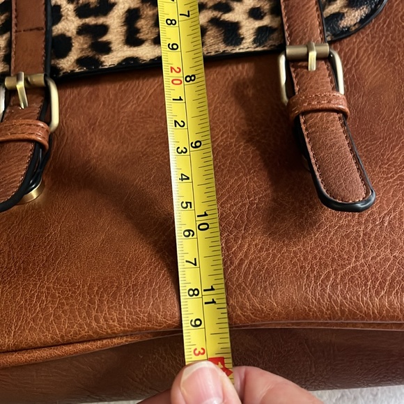 Convertible Brown/Cheetah Backpack Purse - Picture 11 of 13